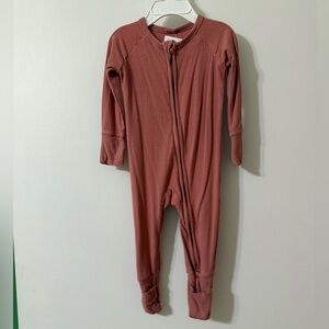 Little sleepies ribbed zippy